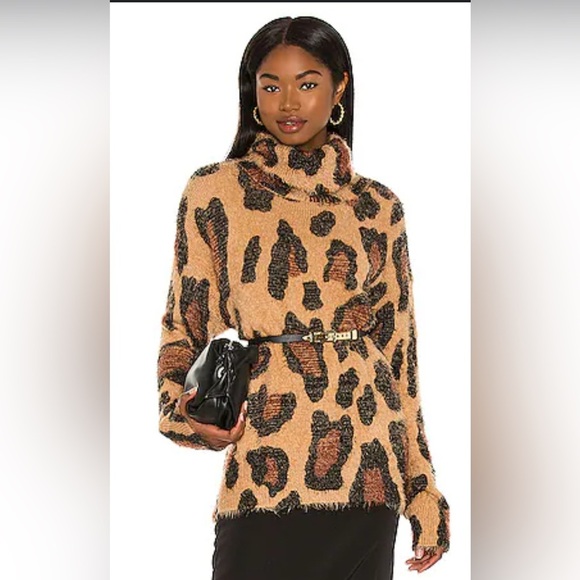 SHOW ME YOUR MUMU WOMEN'S CHEETAH FEVER SWEATER SIZE XL - Picture 1 of 12